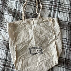 Gucci Beige Canvas Tote
